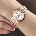 Shop Authentic Burberry The City White Dial Rose Gold Steel Strap Watch for Women - BU9004 - Luxxuri