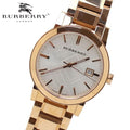 Shop Authentic Burberry The City White Dial Rose Gold Steel Strap Watch for Women - BU9004 - Luxxuri
