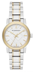 Shop Authentic Burberry The City Silver Dial Two Tone Steel Strap Watch for Women - BU9217 - Luxxuri