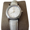 Shop Authentic Burberry The City White Diamonds Dial White Leather Strap Watch for Women - BU9221 - Luxxuri