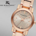 Shop Authentic Burberry The City Nude Dial Rose Gold Steel Strap Watch for Women - BU9228 - Luxxuri