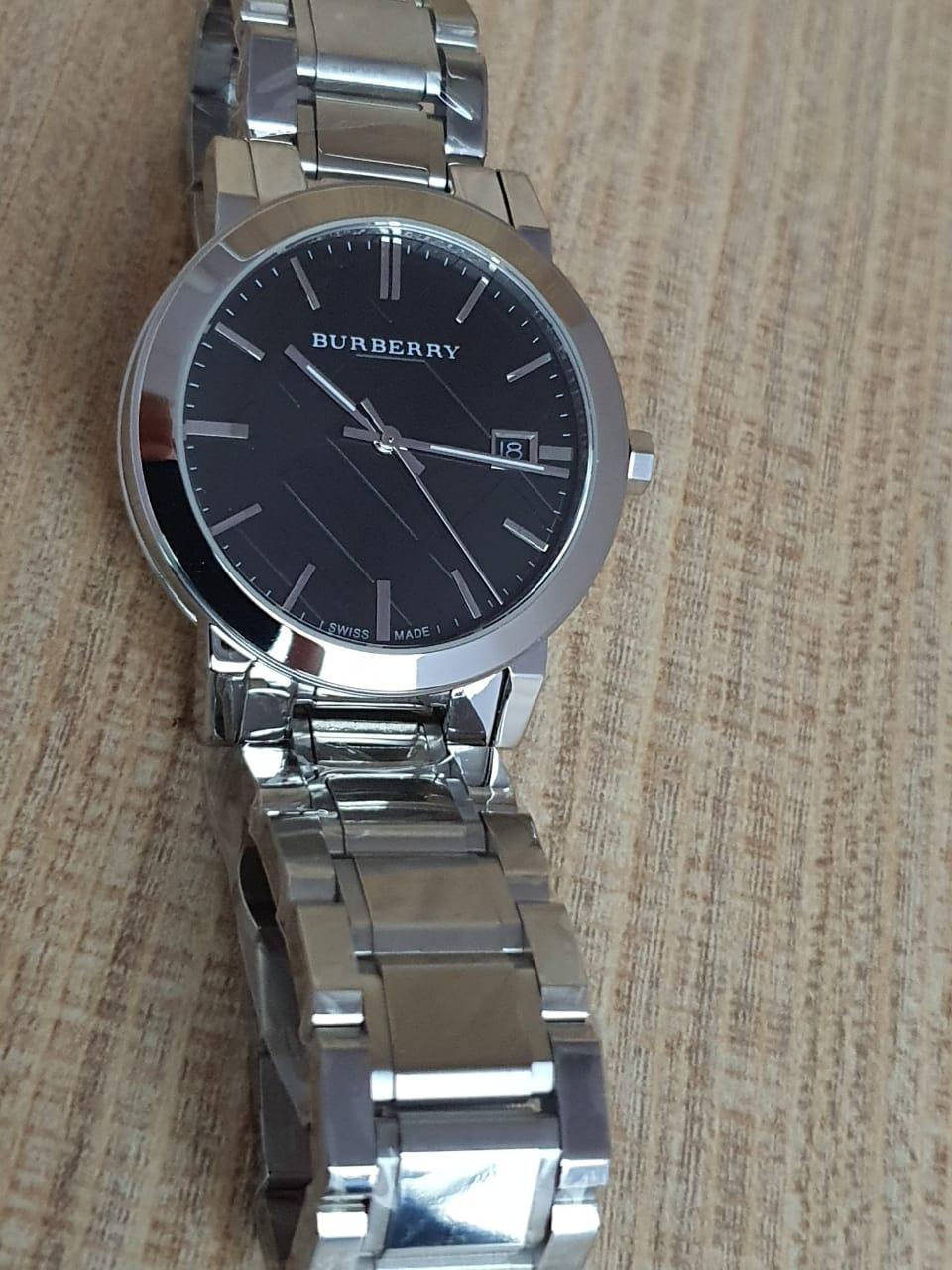 Shop Authentic Burberry The City Black Dial Silver Stainless Steel Strap Watch for Women - BU9001 - Luxxuri