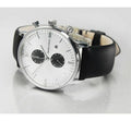 Shop Authentic Emporio Armani Gianni White Dial Black Leather Strap Watch For Men - AR0385 - Luxxuri