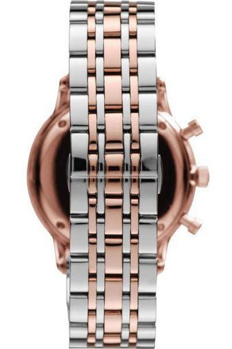 Emporio Armani Gianni Chronograph Grey Dial Two Tone Steel Strap Watch For Men - AR1721