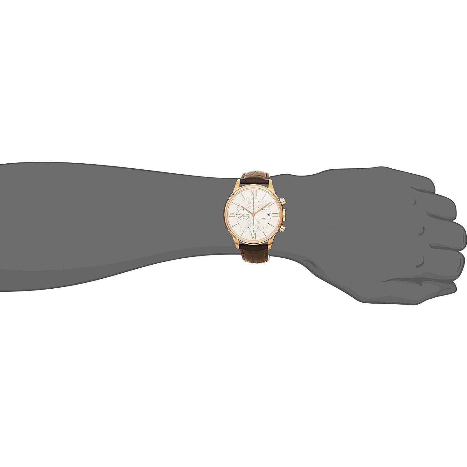 Shop Authentic Tissot Des Tourelles Chronograph Silver Dial Brown Leather Strap Watch For Men - T099.427.36.038.00 - Luxxuri