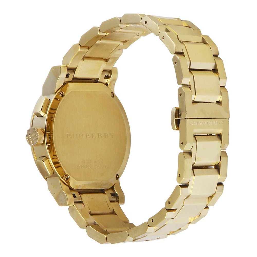 Shop Authentic Burberry The City Gold Dial Gold Steel Strap Watch for Women - BU9753 - Luxxuri
