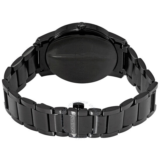 Shop Authentic Calvin Klein City Quartz Black Dial Black Steel Strap Watch for Men - K2G2G4B1 - Luxxuri