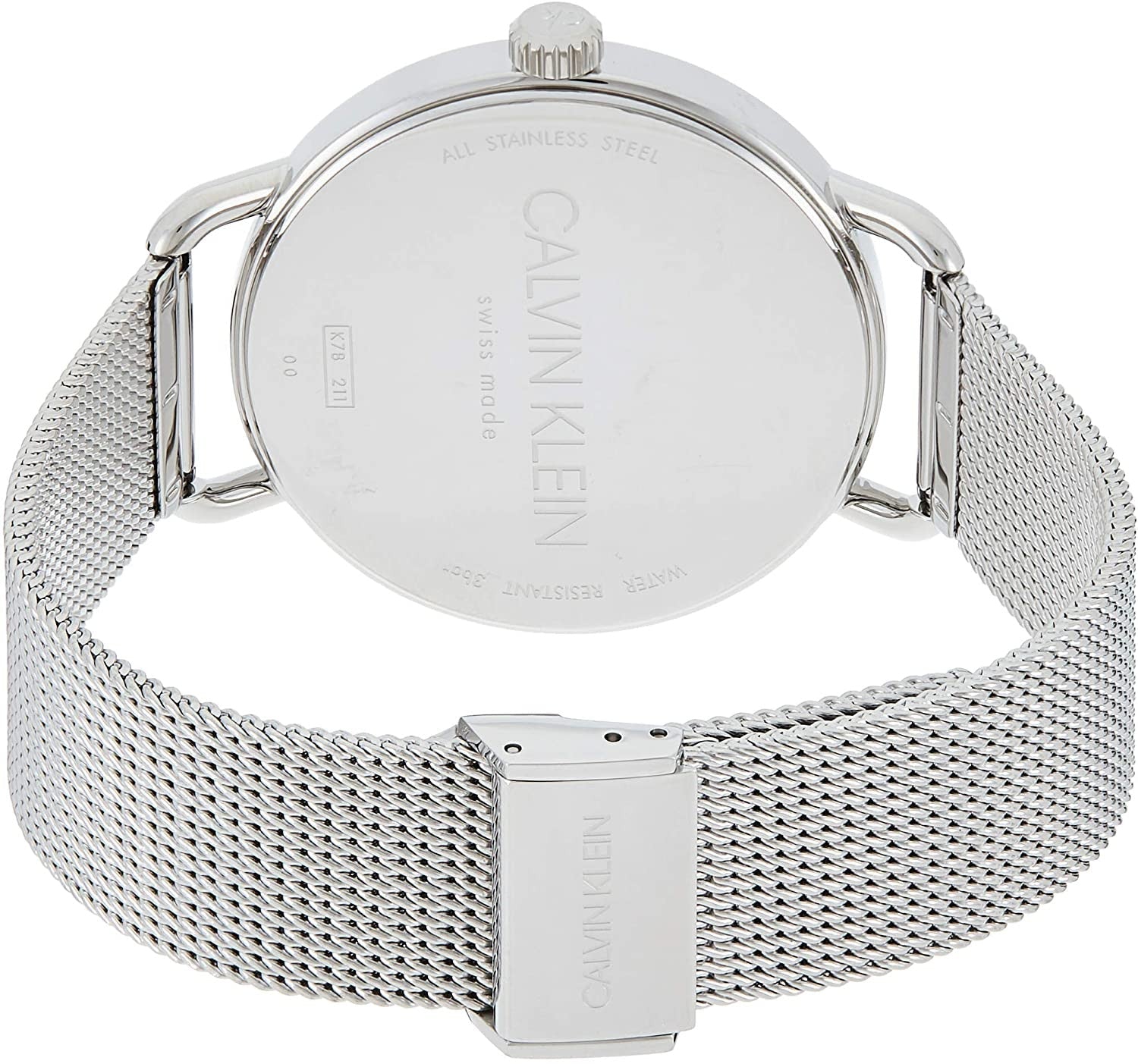 Shop Authentic Calvin Klein City Chronograph White Dial Silver Mesh Bracelet Watch for Men - K2G27126 - Luxxuri