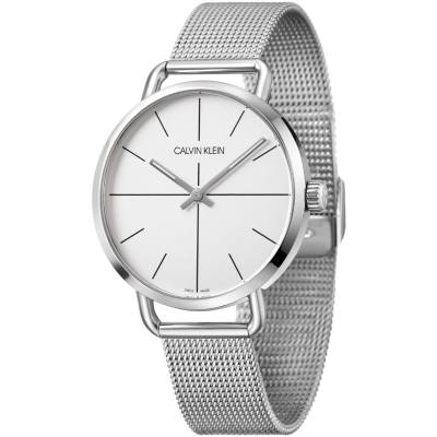 Shop Authentic Calvin Klein Even White Dial Silver Mesh Bracelet Watch for Women - K7B23126 - Luxxuri