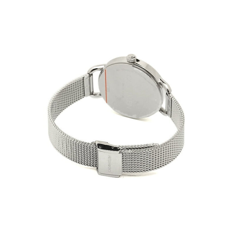 Shop Authentic Calvin Klein Even White Dial Silver Mesh Bracelet Watch for Women - K7B23126 - Luxxuri