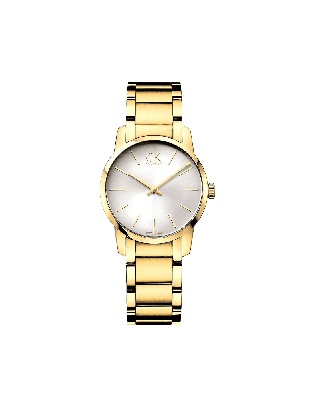 Shop Authentic Calvin Klein City White Dial Gold Steel Strap Watch for Women - K2G23546 - Luxxuri