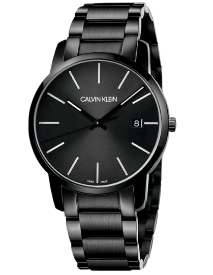 Shop Authentic Calvin Klein City Quartz Black Dial Black Steel Strap Watch for Men - K2G2G4B1 - Luxxuri