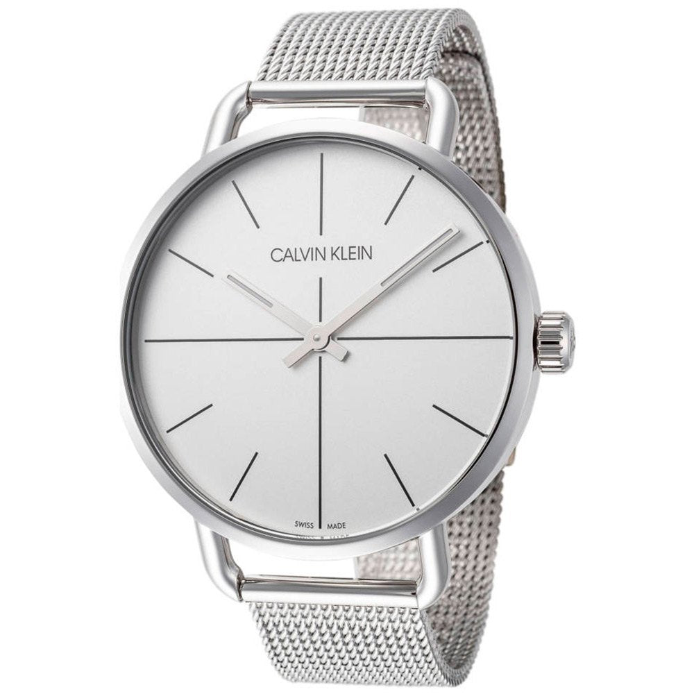 Shop Authentic Calvin Klein Even Quartz White Dial Silver Steel Strap Watch for Women - K7B21126 - Luxxuri
