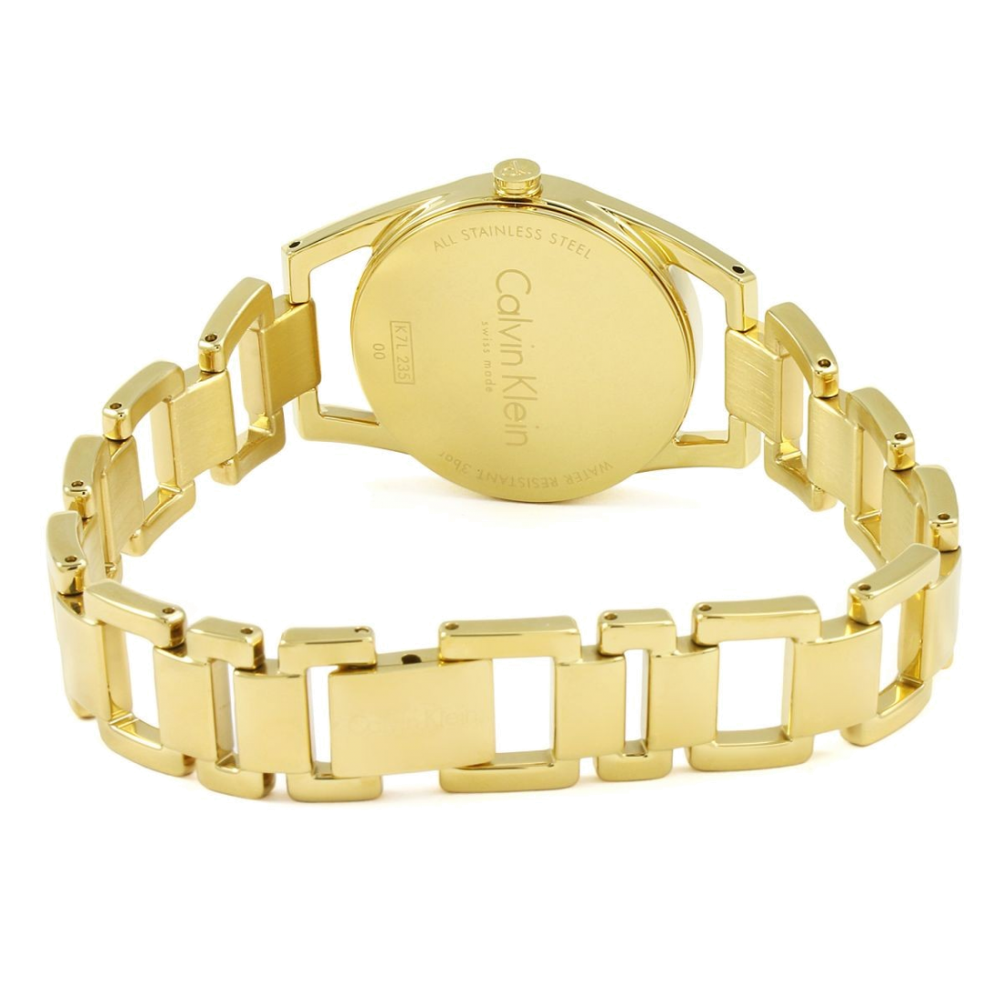 Shop Authentic Calvin Klein Dainty White Dial Gold Steel Strap Watch for Women - K7L23546 - Luxxuri