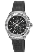 Shop Authentic Tag Heuer Aquaracer Chronograph Black Dial Black Rubber Strap Watch for Men - CAY1110.FT6041 - Luxxuri