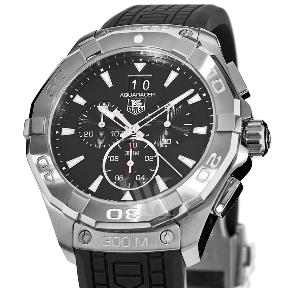 Shop Authentic Tag Heuer Aquaracer Chronograph Black Dial Black Rubber Strap Watch for Men - CAY1110.FT6041 - Luxxuri