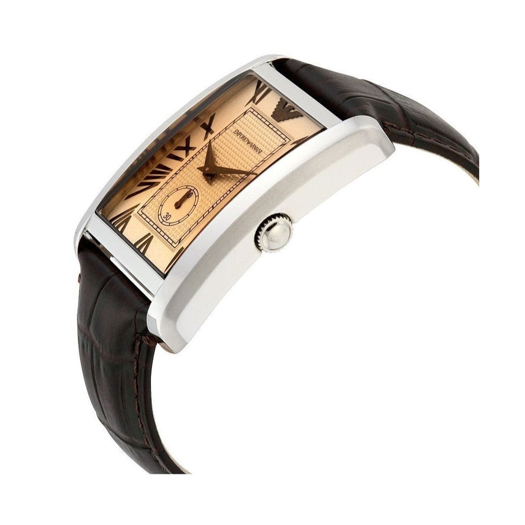 Shop Authentic Emporio Armani Classic Brown Dial Brown Leather Strap Watch For Men - AR1605 - Luxxuri
