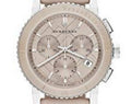 Shop Authentic Burberry The City Chronograph Rose Gold Dial Beige Leather Strap Watch For Women - BU9702 - Luxxuri