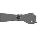 Shop Authentic Emporio Armani Gianni T Bar Analog Blue Dial Black Leather Strap Watch For Women - AR1989 - Luxxuri