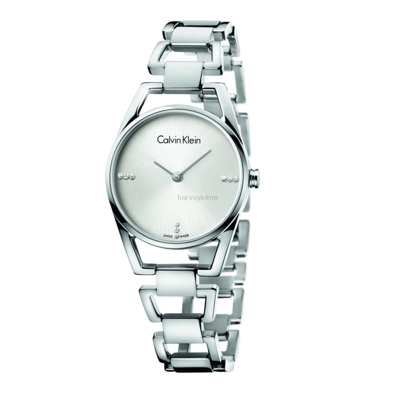 Shop Authentic Calvin Klein Dainty Diamonds Silver Dial Sliver Steel Strap Watch for Women - K7L2314T - Luxxuri