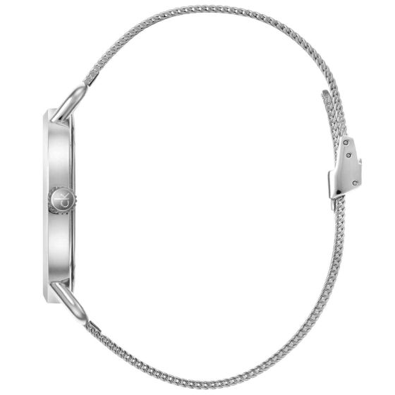 Shop Authentic Calvin Klein Even Quartz White Dial Silver Steel Strap Watch for Women - K7B21126 - Luxxuri