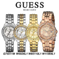 Shop Authentic Guess Dazzling Diamonds Gold Dial Gold Steel Strap Watch for Women - W85110L1 - Luxxuri