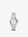 Shop Authentic Tag Heuer Aquaracer Professional 200 Quartz Diamond Mother of Pearl Dial Silver Steel Strap Watch for Women - WBP1417.BA0622 - Luxxuri