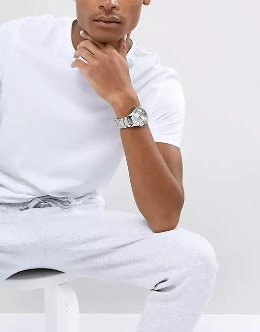 Shop Authentic Emporio Armani Classic Quartz Silver Dial Silver Steel Strap Watch For Men - AR2478 - Luxxuri
