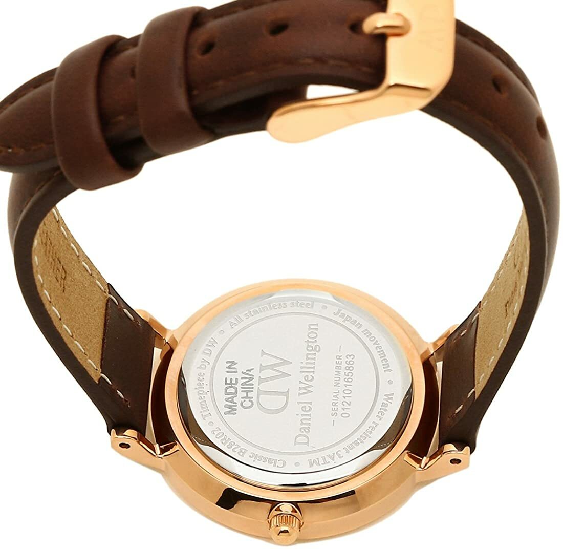 Shop Authentic Daniel Wellington Classic Petite St Mawes Black Dial Brown Leather Strap Watch For Women - DW00100225 - Luxxuri