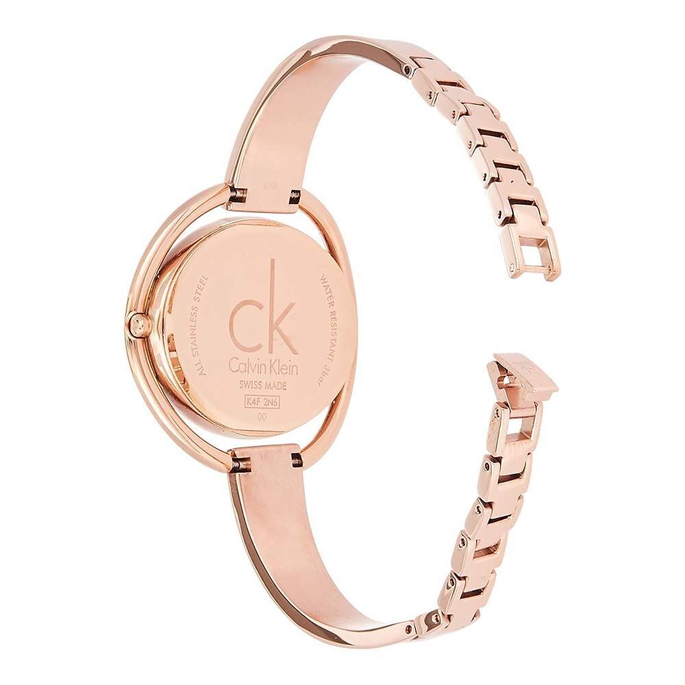 Shop Authentic Calvin Klein Impetuos Silver Dial Rose Gold Steel Strap Watch for Women - K4F2N616 - Luxxuri