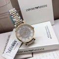 Shop Authentic Emporio Armani Gianni T Bar White Dial Two Tone Steel Strap Watch For Women - AR8031 - Luxxuri