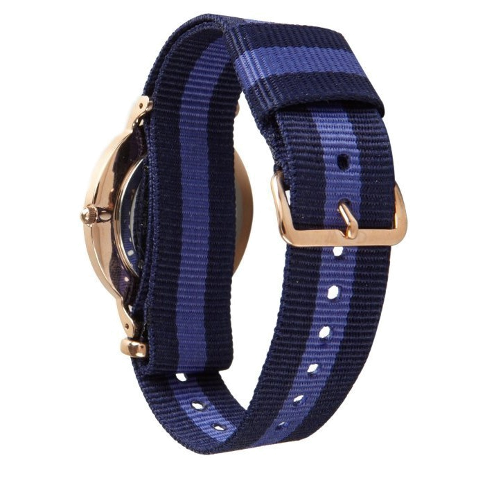 Shop Authentic Daniel Wellington Classic Swansea White Dial Two Tone Nylon Strap Watch For Women - 0504DW - Luxxuri