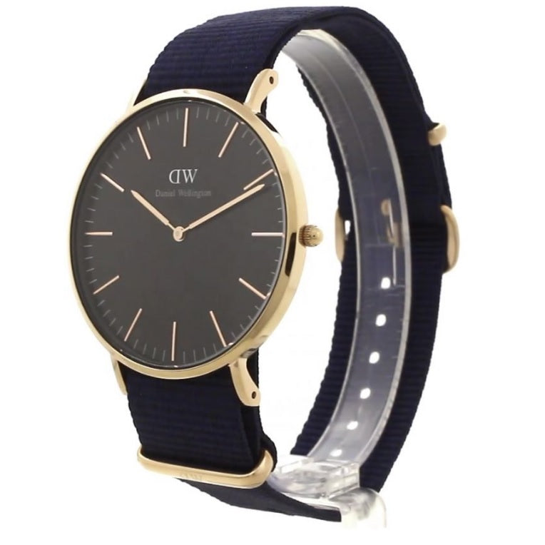 Shop Authentic Daniel Wellington Classic Bayswater Black Dial Black NATO Strap Watch For Men - DW00100277 - Luxxuri