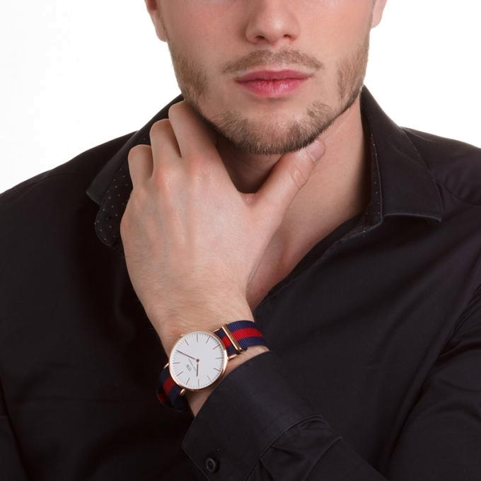 Shop Authentic Daniel Wellington Classic Oxford White Dial Two Tone NATO Strap Watch For Men - DW00100001 - Luxxuri