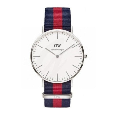 Shop Authentic Daniel Wellington Classic Oxford White Dial Two Tone Nylon Strap Watch For Men - DW00100015 - Luxxuri