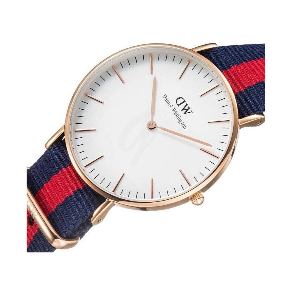 Shop Authentic Daniel Wellington Classic Oxford White Dial Two Tone NATO Strap Watch For Women - DW00100029 - Luxxuri