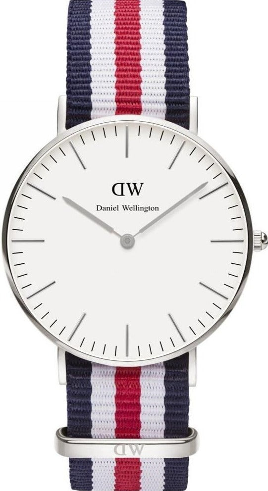 Shop Authentic Daniel Wellington Classic Canterbury White Dial Two Tone NATO Strap Watch For Women - DW00100051 - Luxxuri