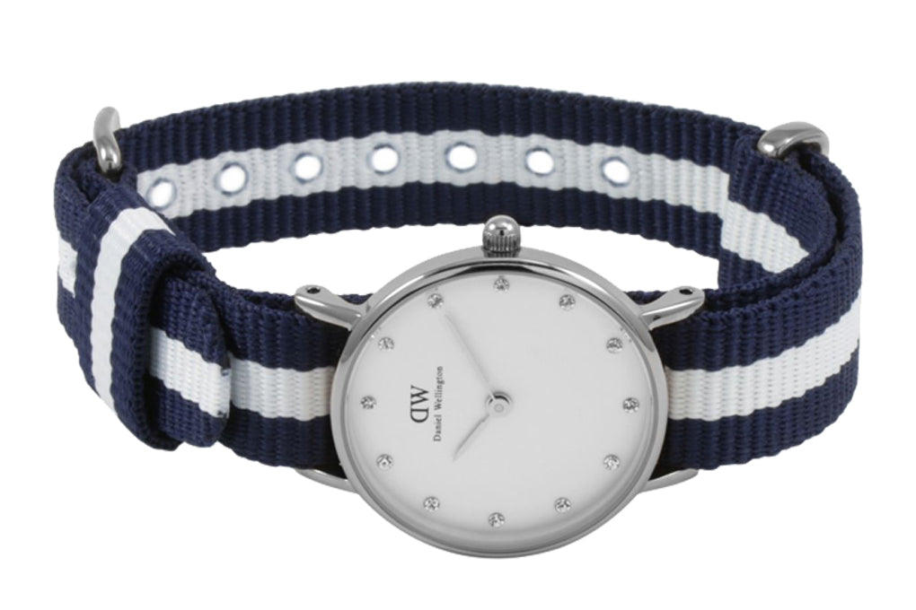 Shop Authentic Daniel Wellington Classy Glasgow White Dial Two Tone NATO Strap Watch For Women - DW00100074 - Luxxuri