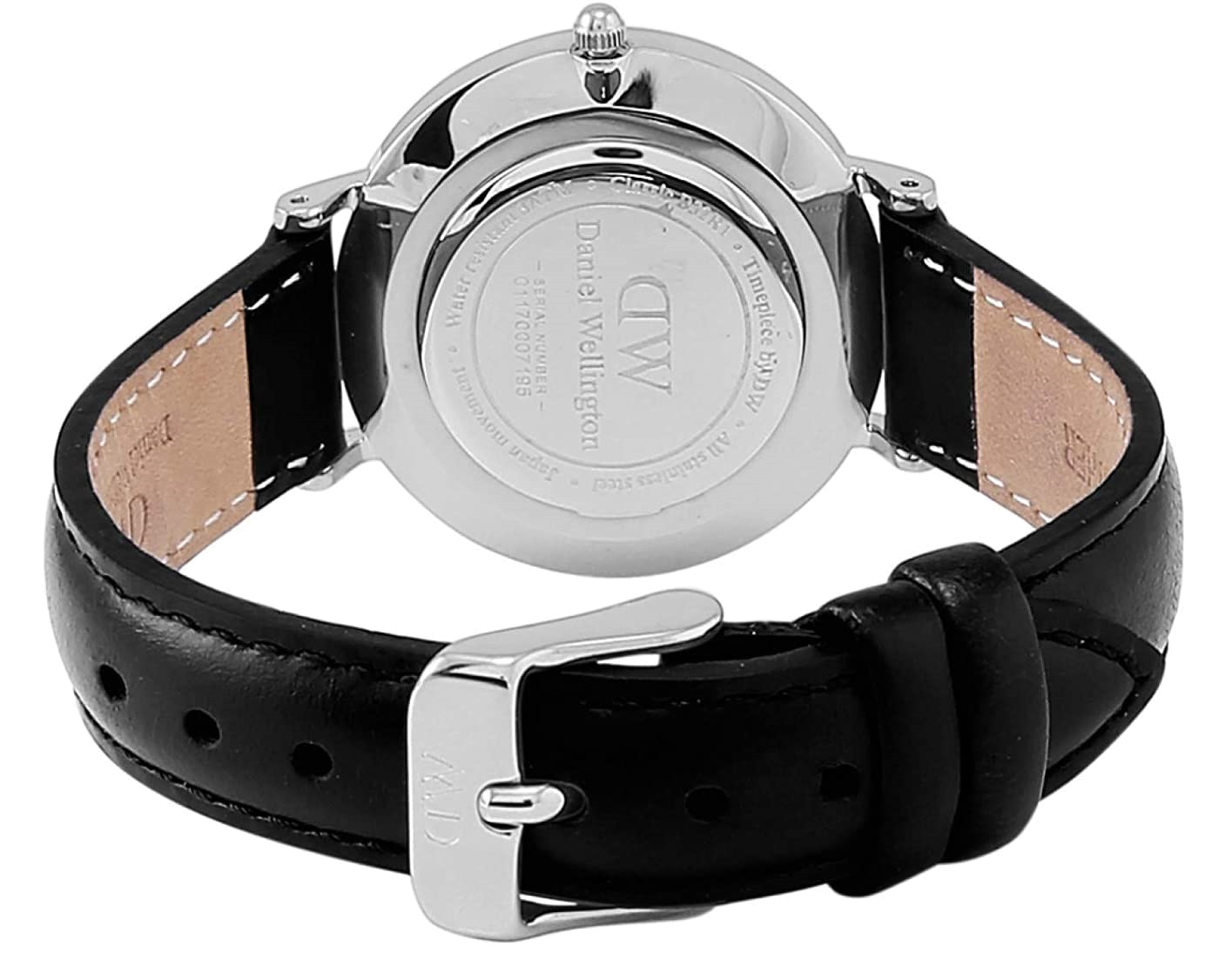 Shop Authentic Daniel Wellington Classy Sheffield White Dial Black Leather Strap Watch For Women - DW00100080 - Luxxuri