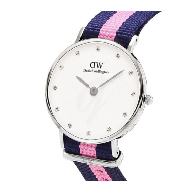 Shop Authentic Daniel Wellington Classy Winchester White Dial Two Tone NATO Strap Watch For Women - DW00100081 - Luxxuri