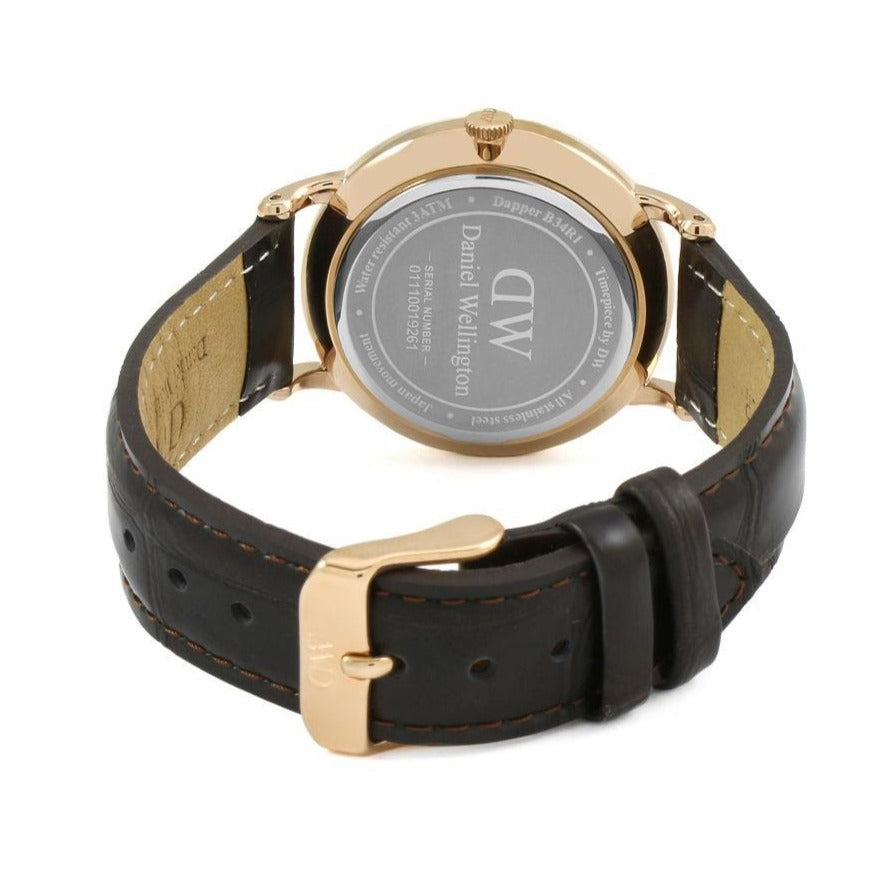 Shop Authentic Daniel Wellington Dapper York White Dial Brown Leather Strap Watch For Women - DW00100093 - Luxxuri