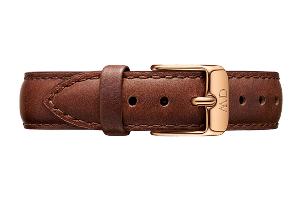Shop Authentic Daniel Wellington Classic Petite St Mawes Black Dial Brown Leather Strap Watch For Women - DW00100225 - Luxxuri
