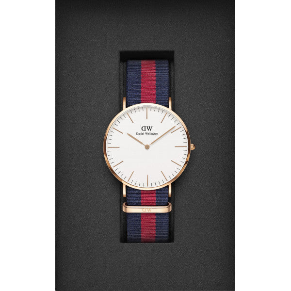 Shop Authentic Daniel Wellington Classic Oxford White Dial Two Tone NATO Strap Watch For Men - DW00100001 - Luxxuri