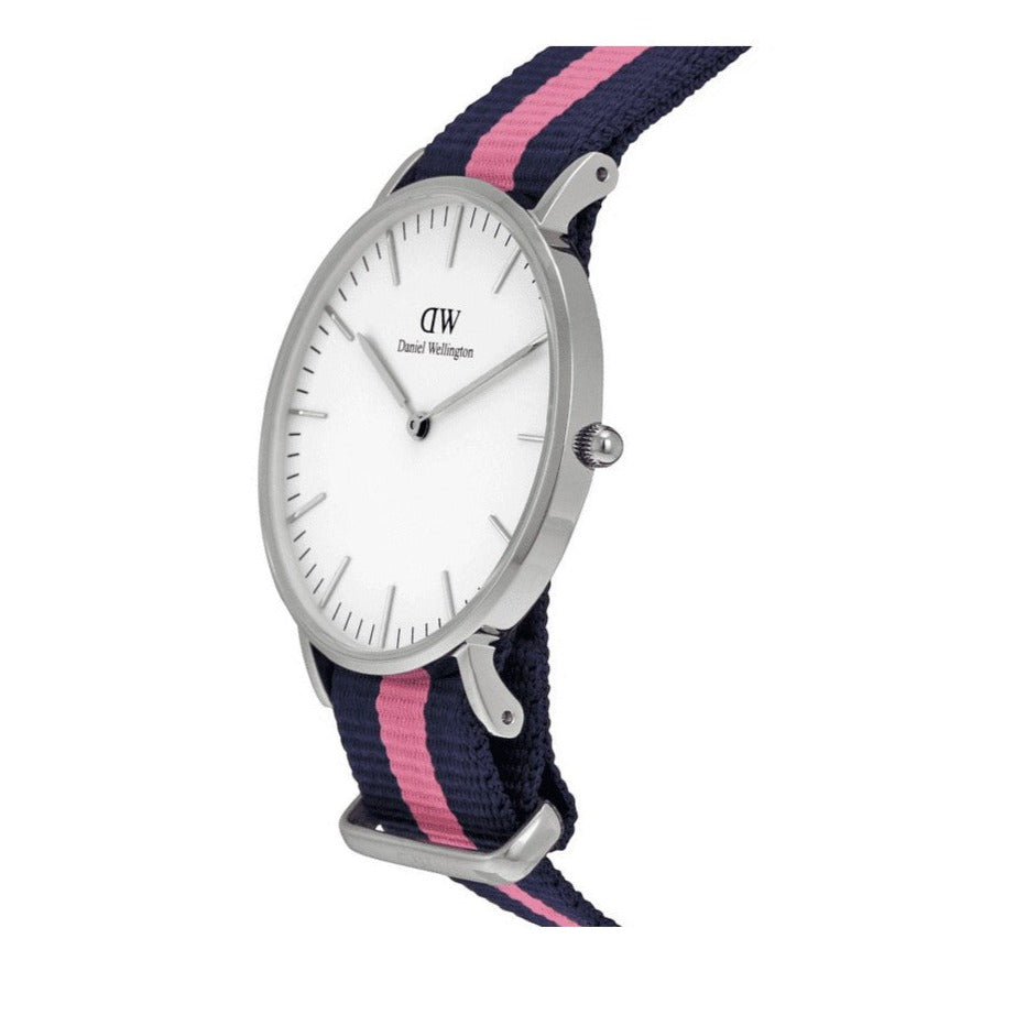 Shop Authentic Daniel Wellington Classic Winchester White Dial Two Tone Nylon Strap Watch For Women - DW00100049 - Luxxuri