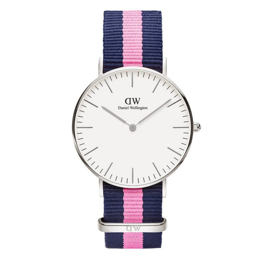 Shop Authentic Daniel Wellington Classic Winchester White Dial Two Tone Nylon Strap Watch For Women - DW00100049 - Luxxuri