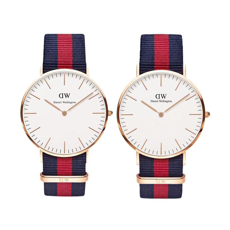 Shop Authentic Daniel Wellington Classic Oxford White Dial Two Tone NATO Strap Watch For Men - DW00100001 - Luxxuri