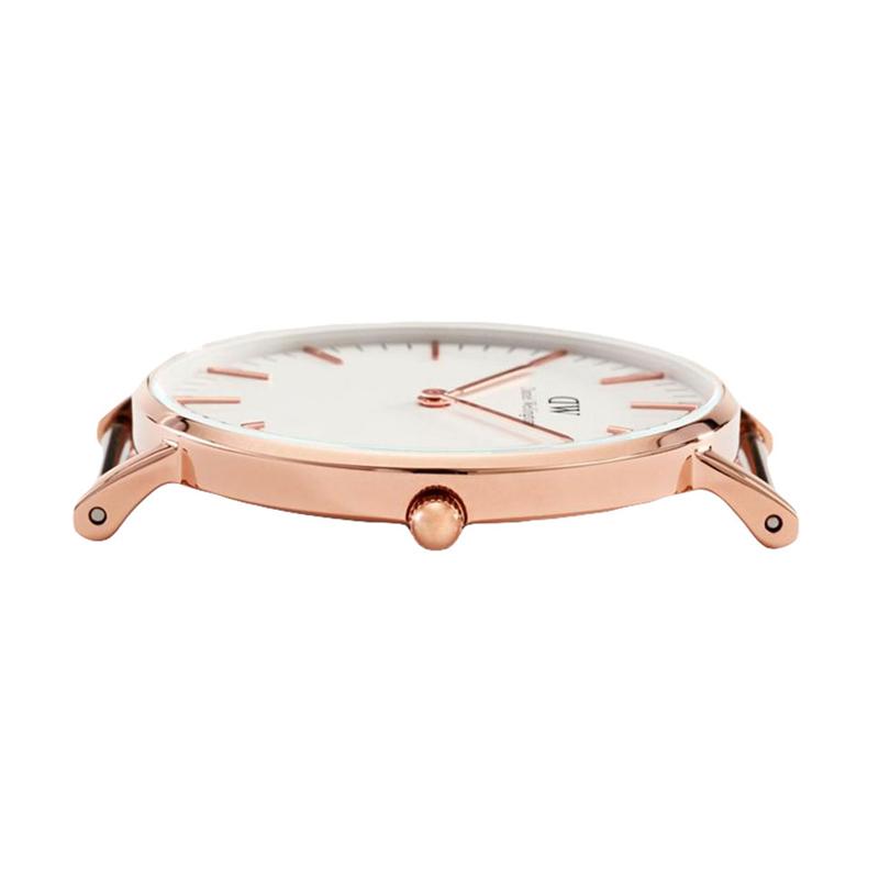 Shop Authentic Daniel Wellington Classic South Hampton White Dial Two Tone Nylon Strap Watch For Women - DW00100034 - Luxxuri