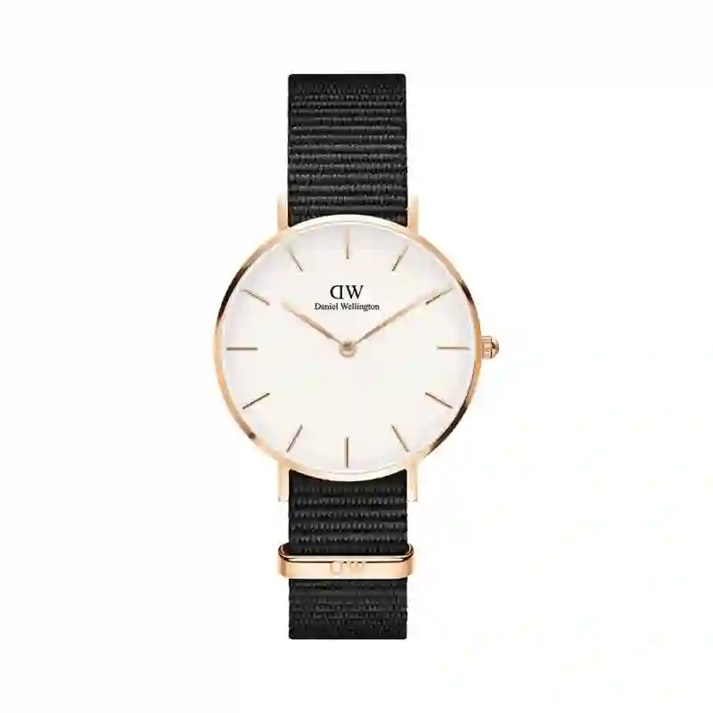 Shop Authentic Daniel Wellington Classic Petite Cornwall White Dial Green NATO Strap Watch For Women - DW00100253 - Luxxuri