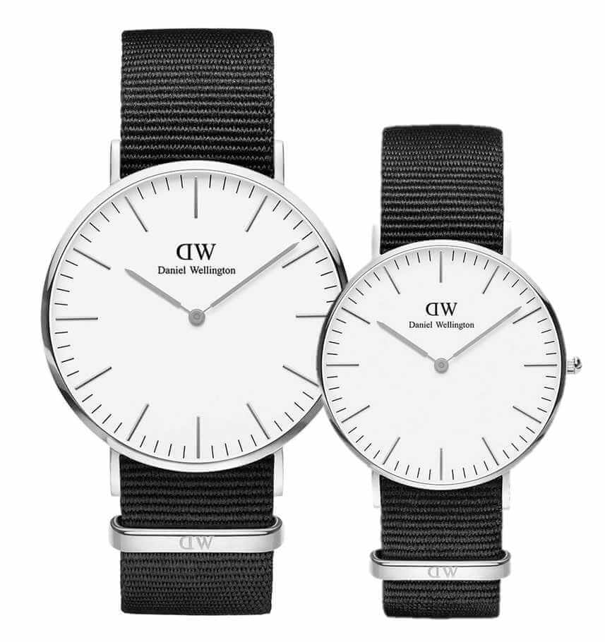 Shop Authentic Daniel Wellington Classic Cornwall White Dial Black Nylon Strap Watch For Men - DW00100258 - Luxxuri