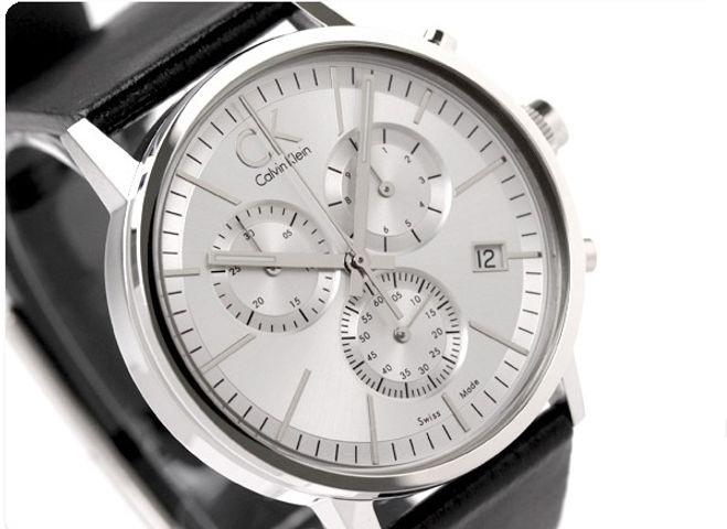Shop Authentic Calvin Klein Post Minimal White Dial Black Leather Strap Watch for Men - K7627120 - Luxxuri